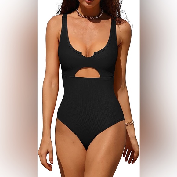 charmo Other - Charmo Ribbed One Piece Swimsuits for Women Cutout